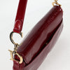 Secondhand Dior Saddle Burgundy Patent Leather Bag