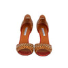 Secondhand Oscar de la Renta Embossed Leather D'orsay Pumps - '10s