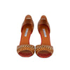 Secondhand Oscar de la Renta Embossed Leather D'orsay Pumps - '10s