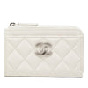 Chanel CC Quilted Caviar Zip Around Coin and Card Holder Secondhand