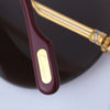 Cartier Vintage Mayfair Round Half Frame Gold Sunglasses - '90s