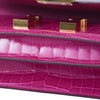 Secondhand Hermès Constance Elan in Rose Scheherazade Porosus Crocodile with Gold Hardware - '10s