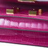 Secondhand Hermès Constance Elan in Rose Scheherazade Porosus Crocodile with Gold Hardware - '10s