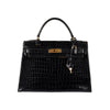 Secondhand Hermès Lisse Crocodile Kelly 32 Retourne Handbag - '60s