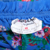 second hand Yves Saint Laurent Top And Blue Floral Silk Skirt Set