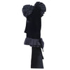 Secondhand Yves Saint laurent Black Velvet Dress with Ruffle Shoulders and High-Low Skirt - '80s