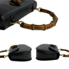 Secondhand Gucci Bamboo Black Leather Bag