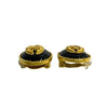Secondhand Chanel Coco Mark Black Gold Plated Jewelry