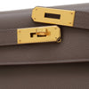 Secondhand Hermès Kelly 28 Gray Leather Bag