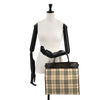 Secondhand Burberry Nova Check Beige Canvas, Leather Bag