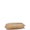 Secondhand Burberry Vintage Check Beige Canvas, Leather Bag