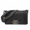 Secondhand Chanel Boy Black Leather Bag