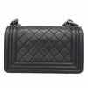 Secondhand Chanel Boy Black Leather Bag