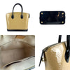 Secondhand Louis Vuitton Lockit Beige Patent Leather Bag