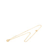 Dior Gold Plated Logo Round Pendant Necklace Secondhand