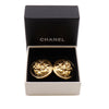 Secondhand Chanel CC Gold Plated Quilted Round Clip On Earrings