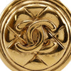 Secondhand Chanel CC Gold Plated Quilted Round Clip On Earrings