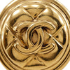 Secondhand Chanel CC Gold Plated Quilted Round Clip On Earrings