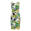 Secondhand Blumarine Green Sleeveless Floral Dress - '10s
