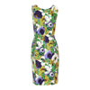 Secondhand Blumarine Green Sleeveless Floral Dress - '10s