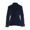 Secondhand Blumarine Navy Velvet Skirt Suit With Fur Cuffs - '00s