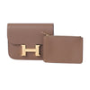 Secondhand Hermès Constance Slim Belt Wallet in Taupe Epsom Leather with Gold Hardware - '20s