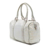 Fendi Small Zucchino Metallic Canvas Forever Bauletto Boston Bag Secondhand