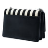 Saint Laurent Medium Striped Ponyhair and Calfskin Monogram Sunset Crossbody Secondhand