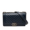 Chanel Old Medium Chevron Caviar Boy Flap Secondhand