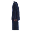 Secondhand Blumarine Navy Velvet Skirt Suit With Fur Cuffs - '00s