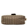 Fendi Zucchino Canvas Double Flap Shoulder Bag Secondhand