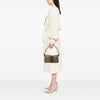 Fendi Zucchino Canvas Double Flap Shoulder Bag Secondhand