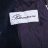 Secondhand Blumarine Navy Velvet Skirt Suit With Fur Cuffs - '00s