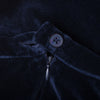 Secondhand Blumarine Navy Velvet Skirt Suit With Fur Cuffs - '00s