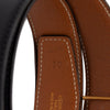 Hermès Box Calf and Courchevel Constance H Reversible Belt Secondhand