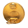 Chanel CC Gold Plated Round Clip On Earrings Secondhand