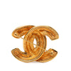 Chanel CC Quilted Gold Plated Brooch Secondhand