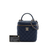 Chanel CC Quilted Caviar Top Handle Vanity Case with Chain Secondhand