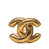 Secondhand Chanel CC Gold Plated Quilted Brooch