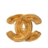Secondhand Chanel CC Gold Plated Quilted Brooch