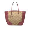 Gucci GG Canvas and Calfskin Bree Tote Secondhand