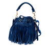 Saint Laurent Small Suede Emmanuelle Fringe Bucket Bag Secondhand