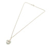Chanel Gold Plated Rhinestone CC Logo and Heart Pendant Necklace Secondhand