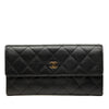 Chanel CC Quilted Caviar Flap Long Wallet Secondhand