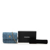 Chanel Mini Quilted Denim Pearl Crush Clutch with Chain Secondhand