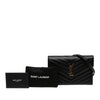 Saint Laurent Grain De Poudre Chevron Cassandre Envelope Chain Wallet Secondhand