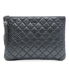Chanel Medium Quilted Aged Calfskin Chain Tassel O Case Clutch Secondhand