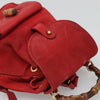 Secondhand Gucci Bamboo Red Suede Bag
