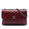 Chanel Quilted Aged Calfskin Logo Accordion Flap Secondhand