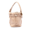 Fendi Mini Shearling Trimmed Leather Mon Tresor Bucket Bag Secondhand